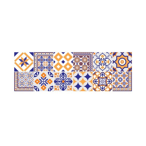 Komplet 12 dekorativnih stenskih nalepk Ambiance Alenna, 20 x 20 cm-image-1