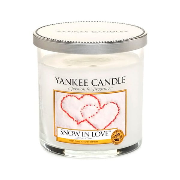 Dišeča sveča Yankee Candle Snowy with Love, čas gorenja 30 - 40 ur