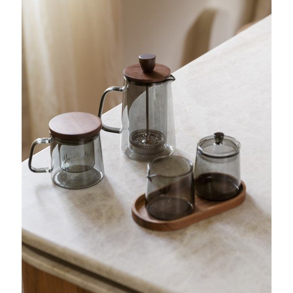 Siva steklena kafetiera 350 ml Luma – S|P Collection-image-1