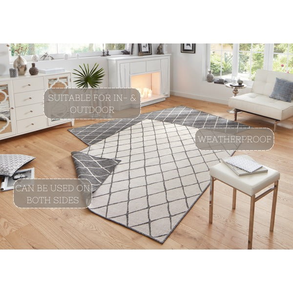 Sivo-krem zunanja preproga NORTHRUGS Malaga, 80 x 150 cm-image-4