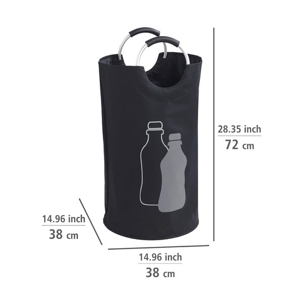 Koš za steklenice iz črnega stekla Wenko-image-2