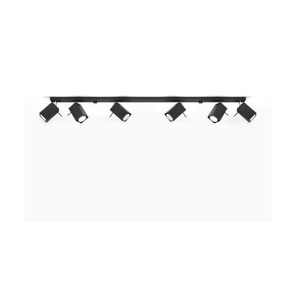 Črna stropna svetilka Sollux Toscana 6L-image-2