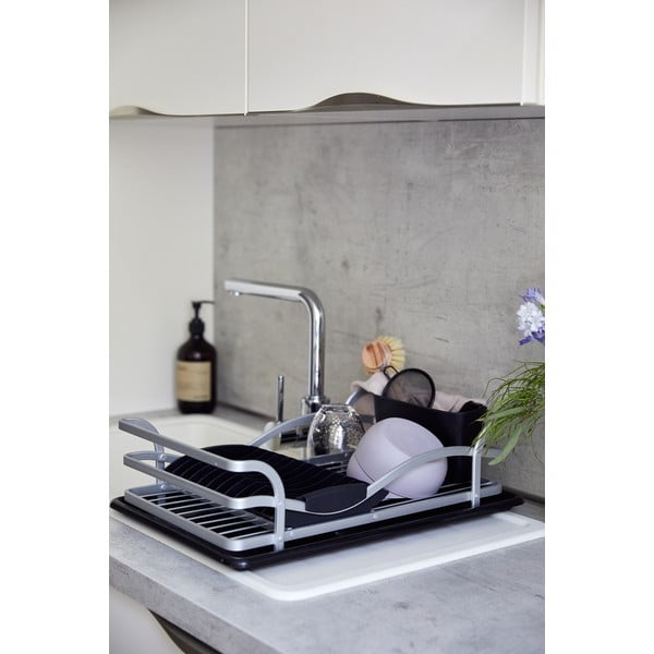 Črn odcejevalnik za posodo iz aluminija Wenko Drip-image-3