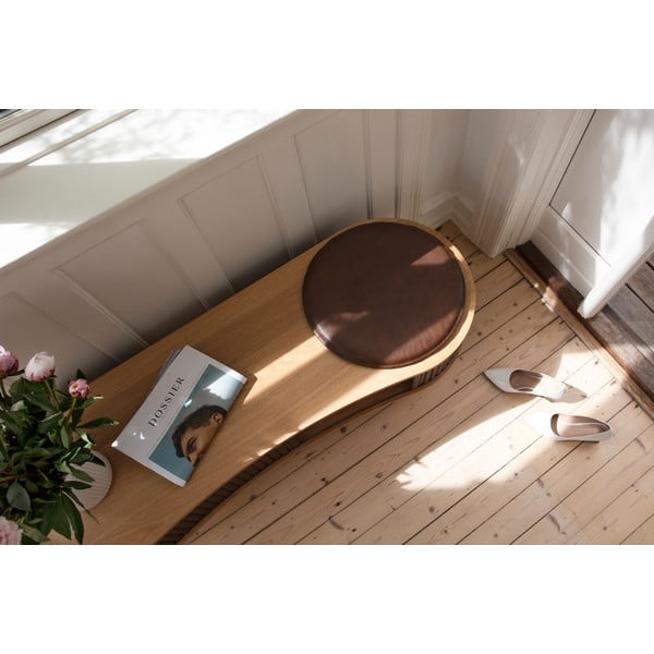 Rjava/naravna TV omarica v hrastovem dekorju 140x40 cm Audacious – UMAGE-image-1