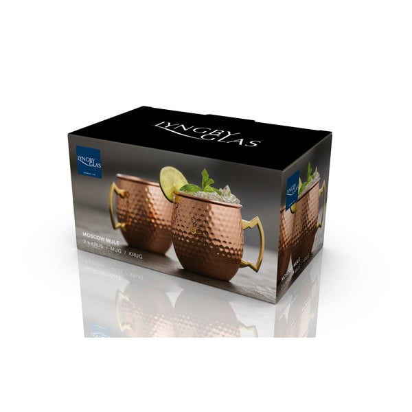 Bakrene skodelice iz jekla v kompletu 2 ks 400 ml Moscow Mule – Lyngby Glas-image-4