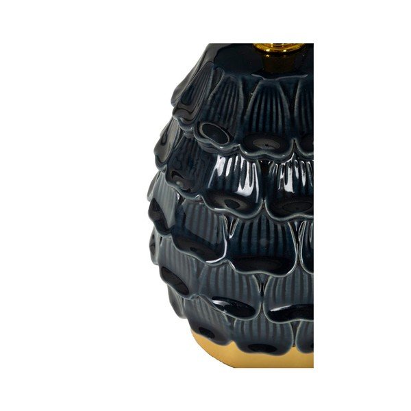 Modra keramična namizna svetilka s tekstilnim senčilom (višina 30,5 cm) Pigny – Mauro Ferretti-image-3