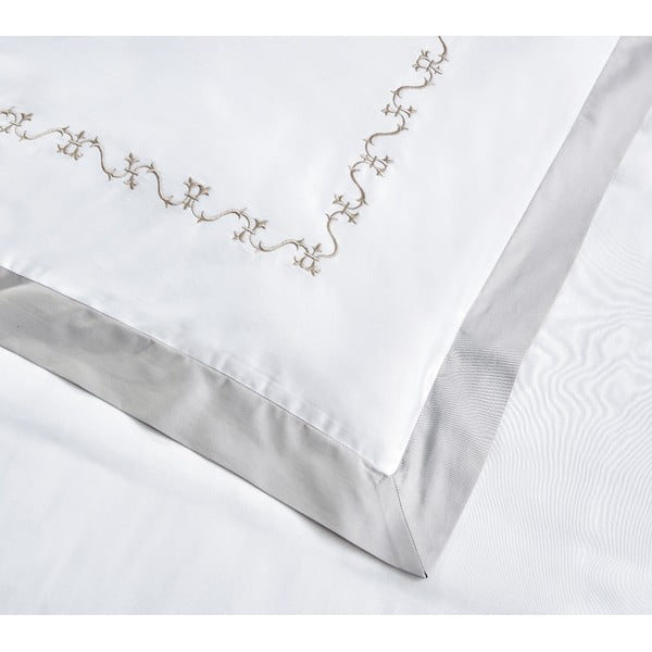 Bela podaljšana posteljnina za zakonsko posteljo iz bombažnega satena z rjuho 6-delna 240x220 cm Diana – Mila Home Luxury-image-3