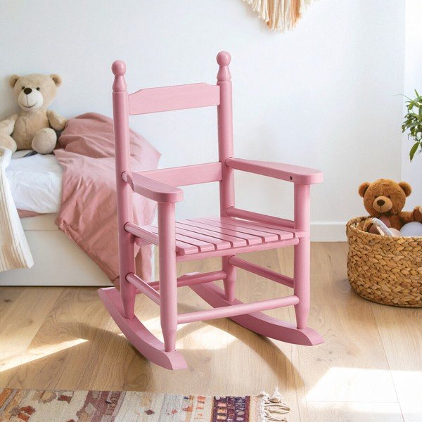 Rožnat otroški stol iz masivnega topola – Premier Housewares-image-1