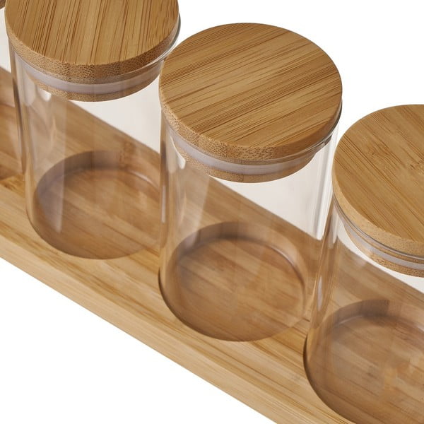 Posodice za začimbe v kompletu 4 ks s stojalom 220 ml – Casa Selección-image-2