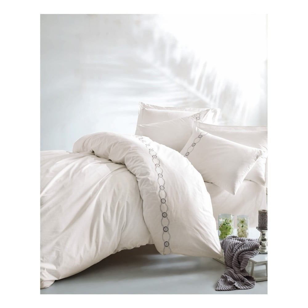 Komplet bombažnega posteljnega perila za zakonsko posteljo z rjuho Kaaza, 200 x 220 cm