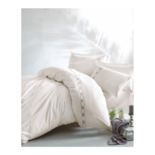 Komplet bombažnega posteljnega perila za zakonsko posteljo z rjuho Kaaza, 200 x 220 cm