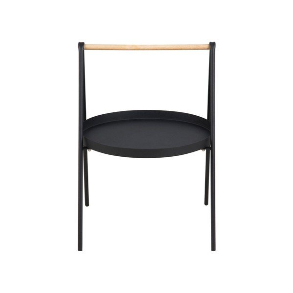 Črna dodatna mizica Actona Ecktisch Round-image-1
