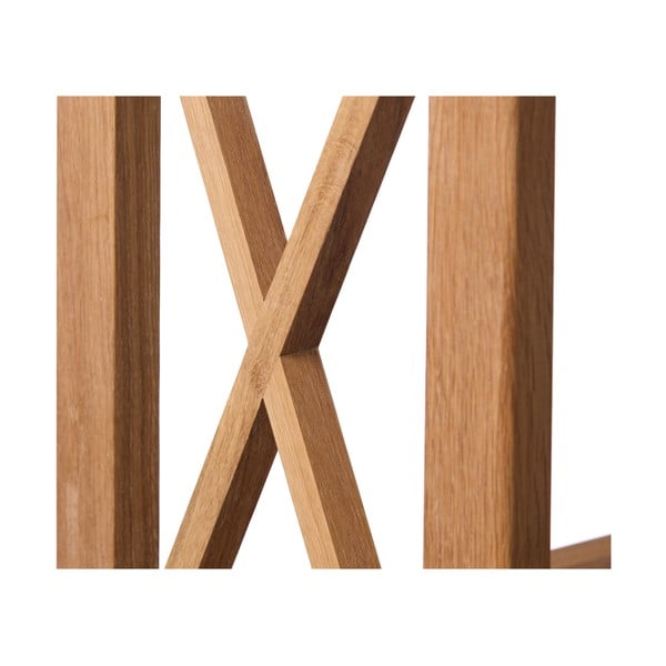 Regal iz masivnega hrasta v naravni barvi 70x124 cm X-Shelf – Unique Furniture-image-4