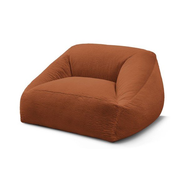 Oranžna vreča za sedenje iz umetnega krzna Lilibet – Bobochic Paris