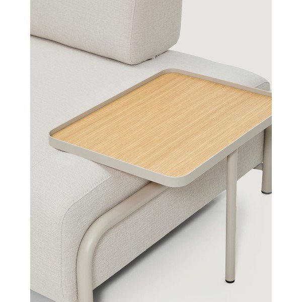 Bež sedežna garnitura iz šenilje 220 cm Compo – Kave Home-image-1