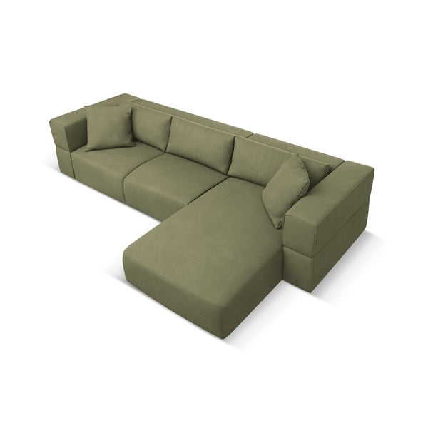 Svetlo zelena kotna sedežna garnitura (desni kot) Esther – Milo Casa-image-3