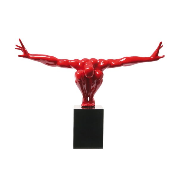 Rdeč dekorativni kipec Kare Design Athlete, 75 x 52 cm