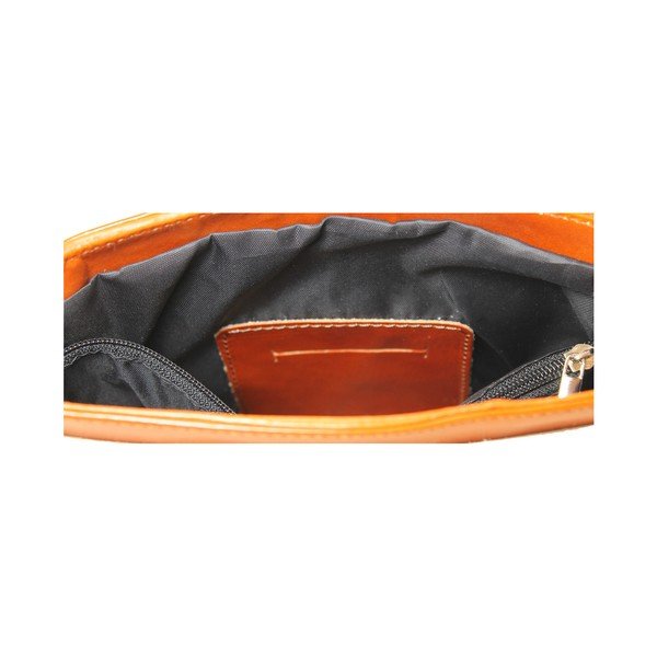 Konjak rjava usnjena torbica Chicca Borse Valeria-image-1