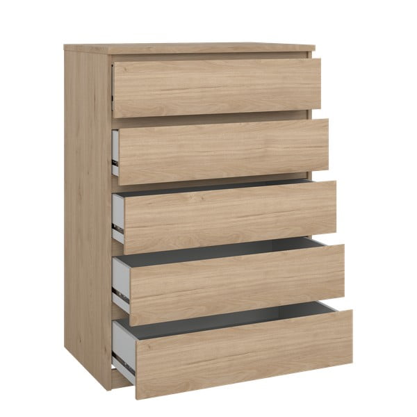 Komoda v hrastovem dekorju 77x111x50 cm Naia – Tvilum-image-3