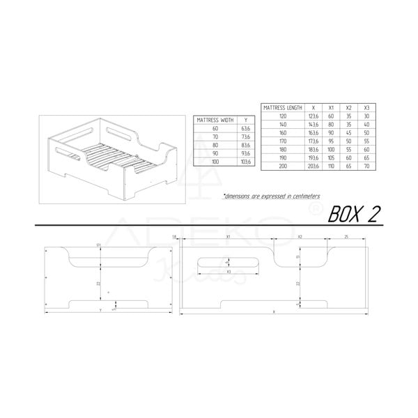 Otroška postelja iz borovega lesa 70x160 cm Box 2 - Adeko-image-3