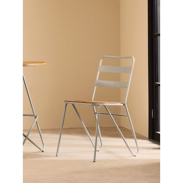 Siv/v naravni barvi jedilni stol iz masivnega bresta District – Premier Housewares-image-1