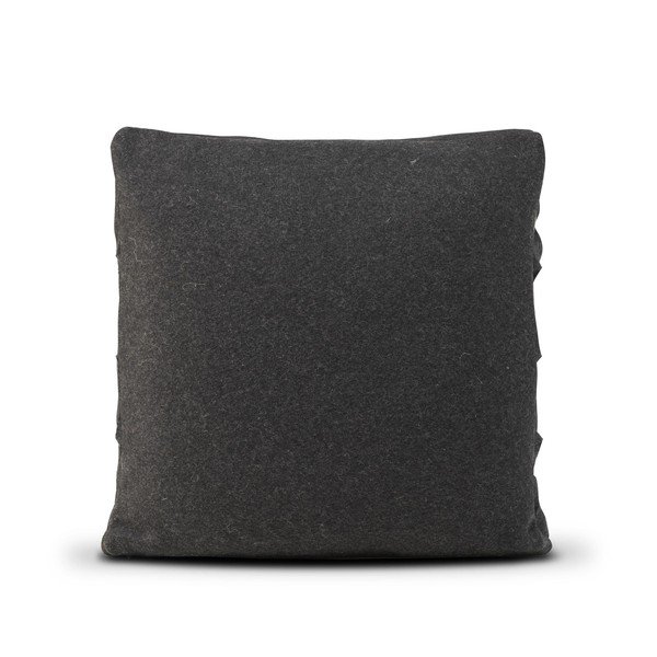 Črna volnena prevleka za vzglavnik HF Living Felt Structured, 50 x 50 cm-image-1