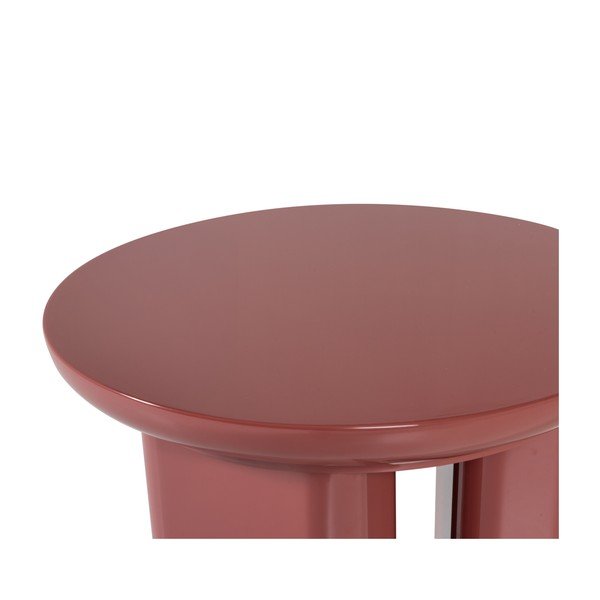 Okrogla stranska mizica v sijajnem dekorju ø 40 cm Orivo – WOOOD-image-4