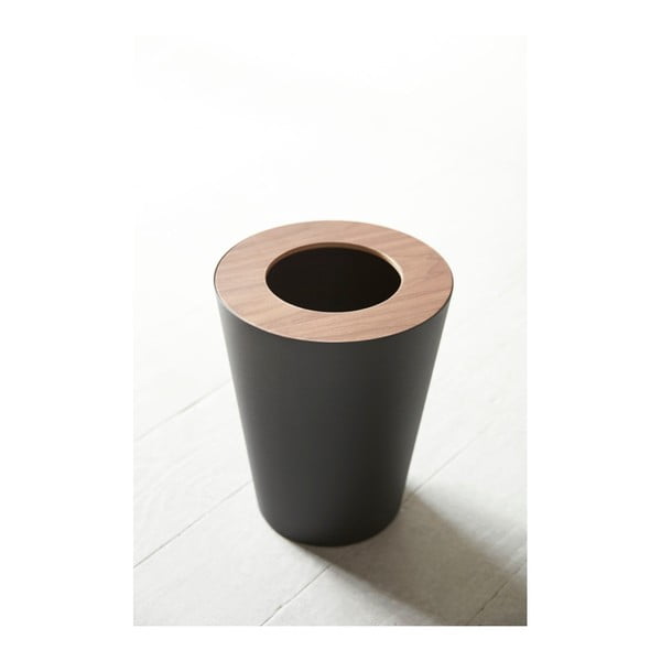 Črn koš za smeti YAMAZAKI Rin Round-image-3