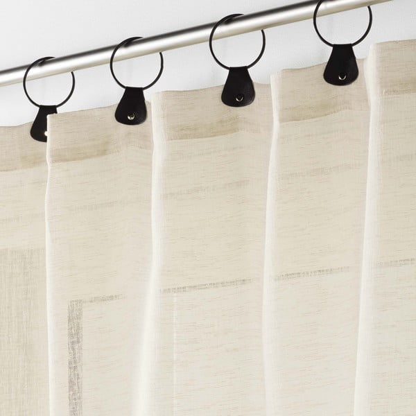 Bež prosojna zavesa iz tančice 140x240 cm Linka – douceur d'intérieur-image-1