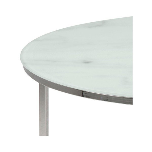 Bela okrogla mizica ø 80 cm Alisma - Actona-image-4
