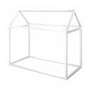 Bela otroška postelja v obliki hiške 70x140 cm Montessori – Roba