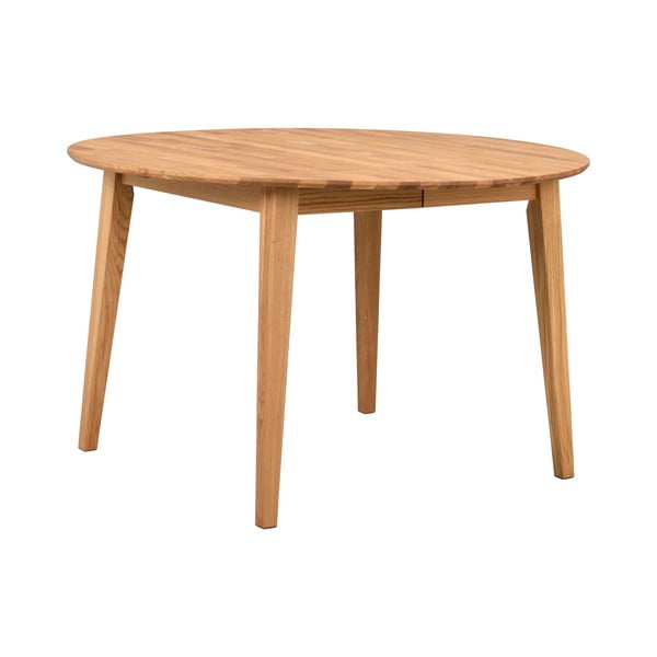 Okrogla raztegljiva jedilna miza iz masivnega hrasta ø 120 cm Filippa – Rowico