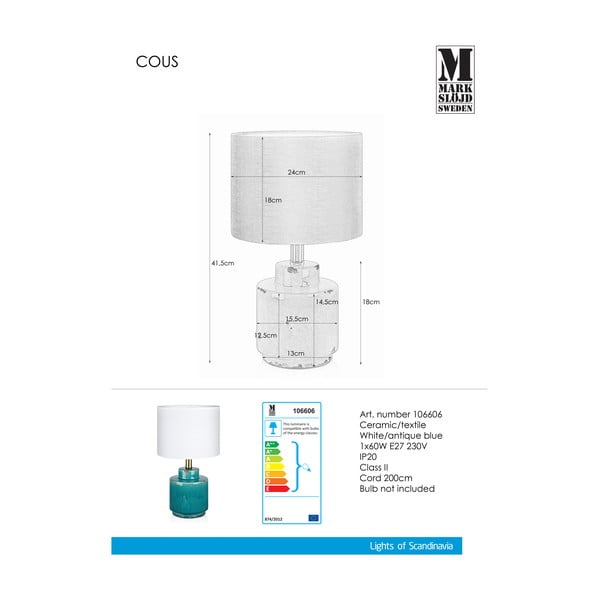 Modro-bela namizna svetilka Markslöjd Cous-image-4