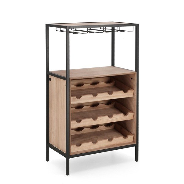 Vinska omara v naravni barvi število steklenic 12, 51x91x30 cm Isaac – Yes Everyday-image-2