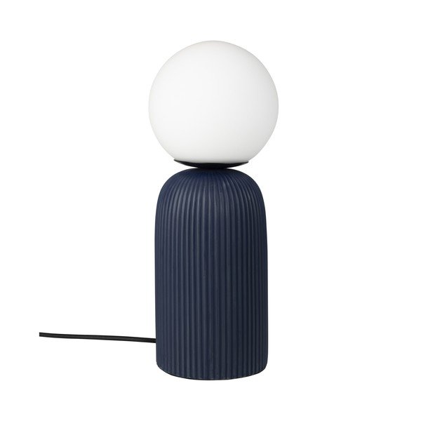 Modra keramična namizna svetilka s steklenim senčilom (višina 38 cm) Dash – Zuiver