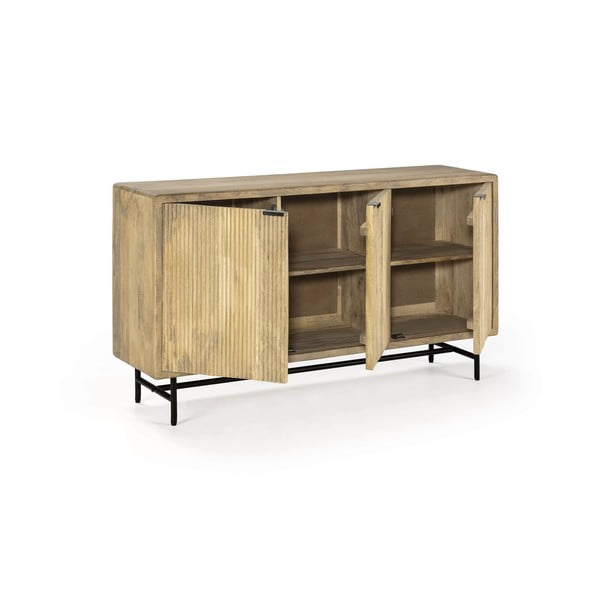 Komoda iz masivnega manga v naravni barvi 150x85x40 cm Mundra – MOME-image-3