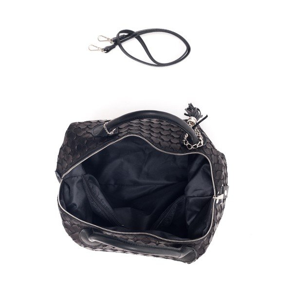 Usnjena torbica Carola, črna-image-3