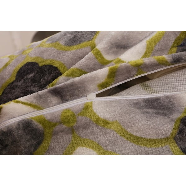 Zelena/siva enojna posteljnina iz mikropliša 140x200 cm – My House-image-3