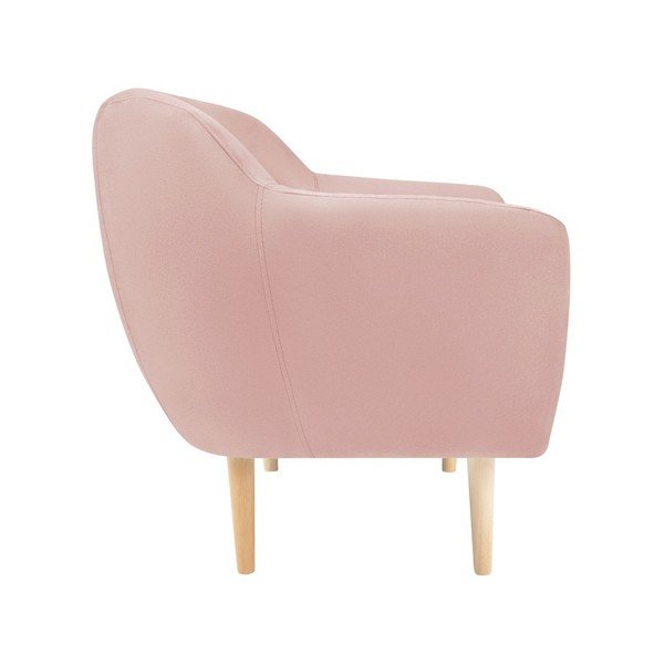 Svetlo roza žametni fotelj Mazzini Sofas Sardaigne-image-3
