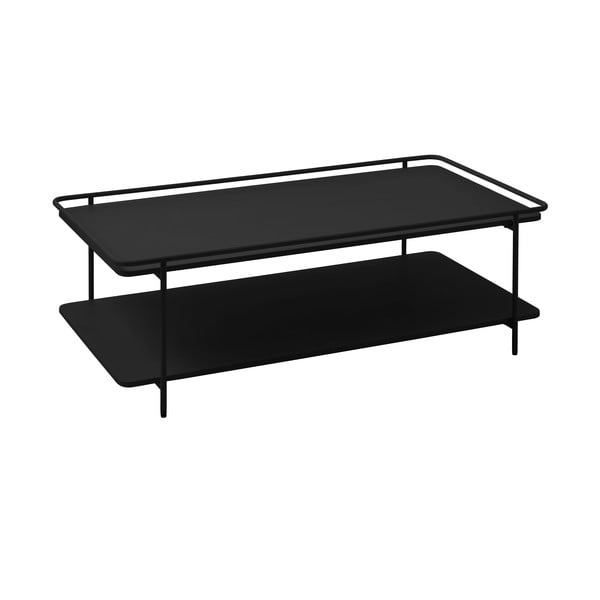 Črna kovinska klubska mizica 55x110 cm Yuba – Unique Furniture-image-1