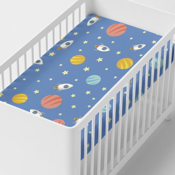 Otroška bombažna rjuha Happynois Astronaut, 120 x 60 cm-image-1