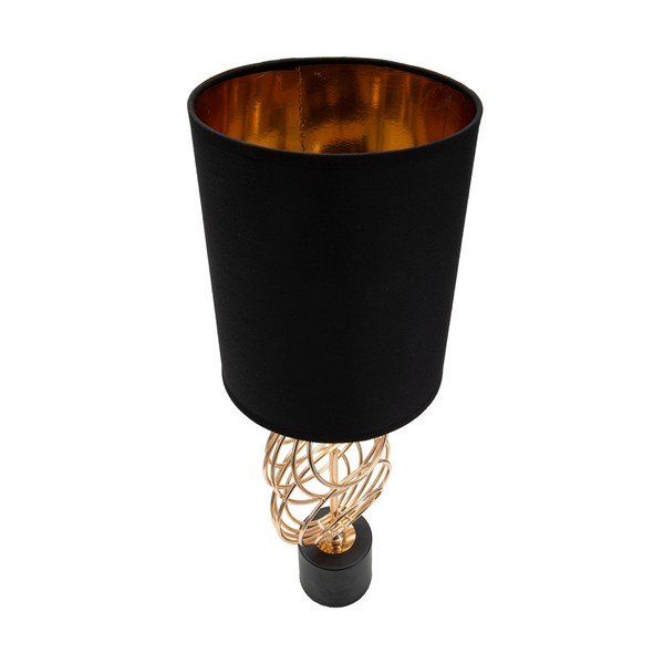 Črna/zlata namizna svetilka s tekstilnim senčnikom (višina 58,5 cm) Circly – Mauro Ferretti-image-2