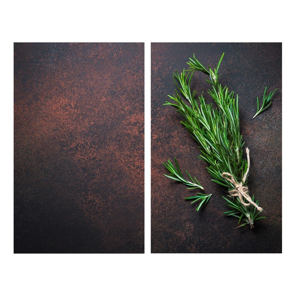 Zaščitne plošče za štedilnik iz kaljenega stekla 2 ks 52x30 cm Rosemary