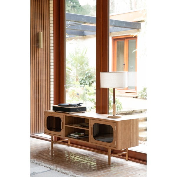 Bambusova TV omarica v naravni barvi 150x55x40 cm Caroun – Dutchbone-image-1