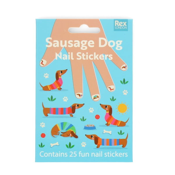 Komplet za ustvarjanje Sunny Sausage Dog – Nail stickers – Rex London-image-2