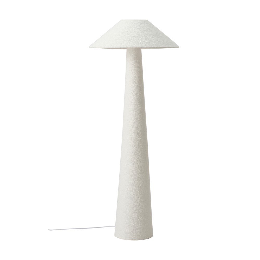 Bela tekstilna stoječa svetilka (višina 123 cm) Mila