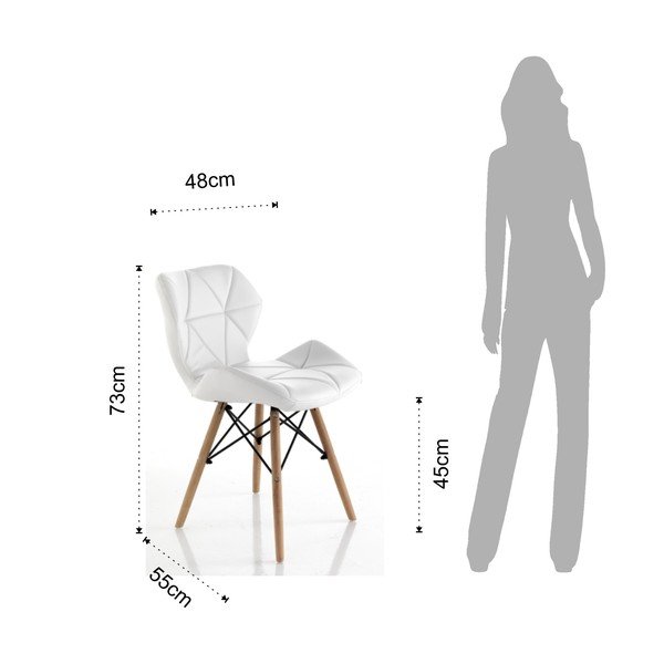 Komplet 2 belih jedilnih stolov Tomasucci Kemi-image-3