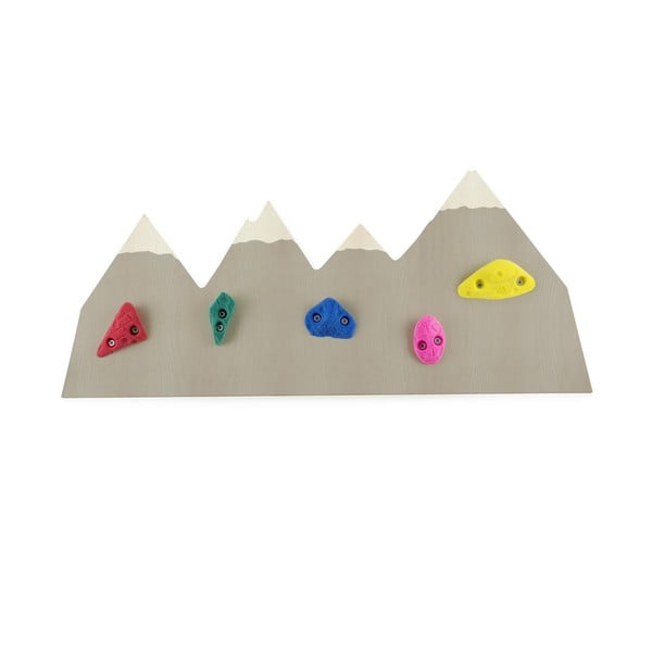 Siv otroški stenski obešalnik Mountain - Little Nice Things