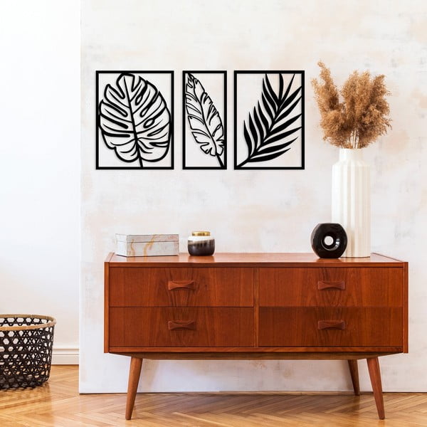 Kovinska stenska dekoracija 80x38 cm Leaf – Wallity-image-3