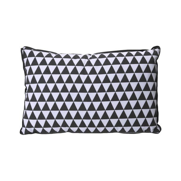 Vzglavnik Present Time Triangles Dark Grey, 50x30 cm